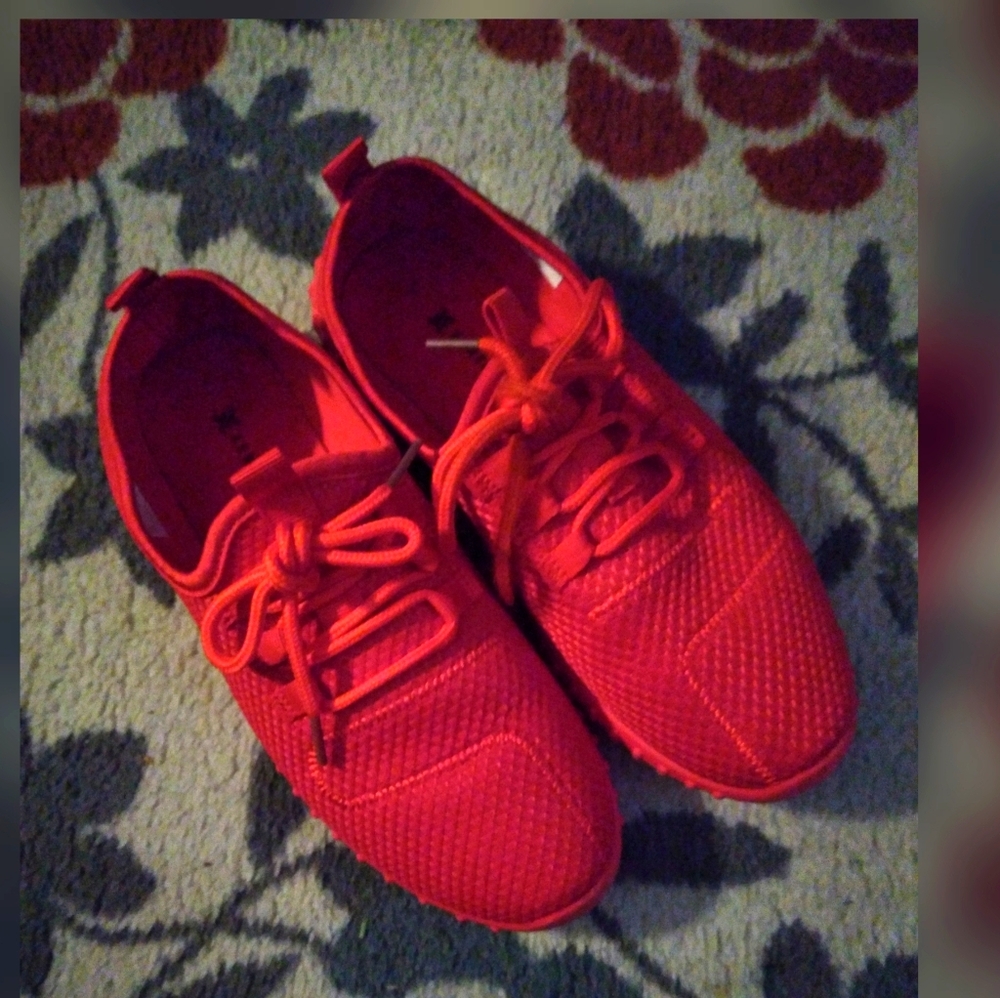 Red Designer Tennis shoes 👟
